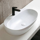 LAVABO DA APPOGGIO IN CERAMICA BIANCA CON FORO MODELLO CIRCLE